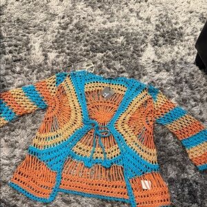 Vibrant Crochet Women's Cardigan